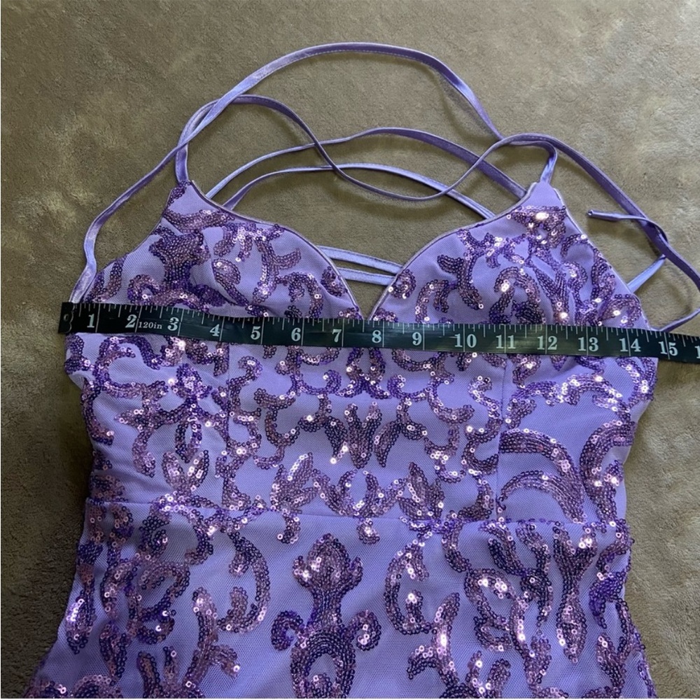 Lulu's Purple Sequin Embellished Maxi Gown - Picture 8 of 12